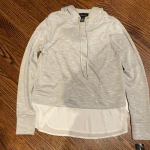 Grey hoodie with “blouse” bottom